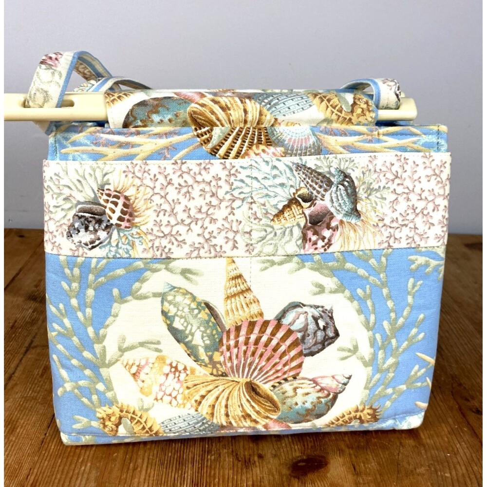 Rare Vintage Toby Weston Beach Purse Handbag Tote Bag Seashell Beach 12x10x3"